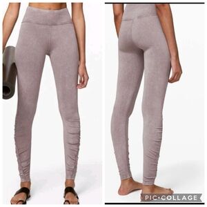 Lululemon Inner Glow Ruched Half Moon Wash Leggings Size 12